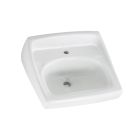 American Standard 0356041.020 Lucerne Wall Mounted Bathroom Sink for Exposed Bracket Support with Center Hole Only in White