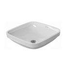 Duravit 0373370017 DuraStyle 15-3/4" L X 15-3/4" W X 5-7/8" H Square Ceramic Undermount Bathroom Sink with Overflow in White