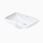 Duravit 03954900172 No.1 PRO 19 1/4" L X 13" W Undermount Vanity Basin with Overflow without Faucet Deck in White