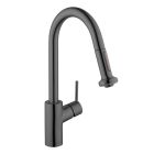 Hansgrohe 04310341 Talis S² HighArc Kitchen Faucet, 2-Spray Pull-Down, 1.5 GPM in Brushed Black Chrome