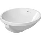 Duravit 0468400000 Architec 15-3/4" Circular Ceramic Undermount Bathroom Sink with Overflow in White