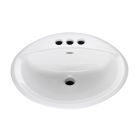 American Standard 0476028.020 Aqualyn® 20-3/8" Drop-In Porcelain Bathroom Sink with 4" Centerset in White