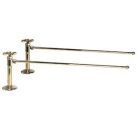 Herbeau 049056 3/8 Inch IPS Lavatory Supply Kit with Cross Handle in Polished Nickel