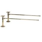Herbeau 049070 3/8 Inch IPS Lavatory Supply Kit with Cross Handle in Weathered Brass