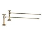 Herbeau 049155 1/2 Inch IPS Lavatory Supply Kit with Cross Handle in Polished Brass (Unlacquered)