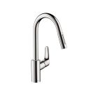 Hansgrohe 04920000 Focus HighArc Kitchen Faucet, 2-Spray Pull-Down, 1.5 GPM in Chrome