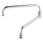 T&S Brass 069 24" Length Double Joint Swing Nozzle Spout with Stream Regulator Outlet in Polished Chrome