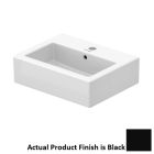 Duravit 07044508001 Vero 17-3/4" l X 13-3/4" X 6-1/4" Wall Mounted Rectangular Handrinse Washbasin with Overflow in Black
