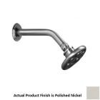 Harrington Brass Works 08-601-014 Windsor 6" L X 4" H X 10" W Shower Head with Dome Spray in Polished Nickel