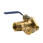 Legend 101-175 T-2102 Forged Brass Isolation Ball Valve with Rotating Flange, FNPT x Flange 1"