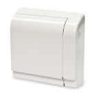 Slant Fin 103424000 Right End Valve Cover, For Use With Multi Pak 80 Decorator Series Baseboard Radiation, 8" Length in White
