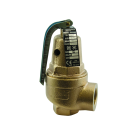 Apollo 1061625 1-1/4" FNPT x 1-1/2" FNPT Bronze Safety Relief Valve with Oversized Outlet, 125 Psig