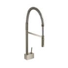 Axor 10820801 Starck Semi-Pro 2-Spray, 1.75 GPM Kitchen Faucet with Metal Spray Head and Joystick Handle in Steel Optic
