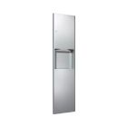 American Specialties 10-9467 Profile 13" W X 55" H X 7-3/16" D Recessed Paper Towel Dispenser (800 Multi 600 C-FOLD) and Waste Receptacle 8 Gallons in Stainless Steel