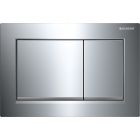 Geberit 115.080.KH.1 Omega30 Dual-flush Plate For Omega Series In-wall Toilet Systems In Polished Chrome with Matte Chrome Accent