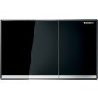 Geberit 115.640.SJ.1 Sigma60 Dual-flush Plates For Sigma Series In-wall Toilet Systems In Black Glass