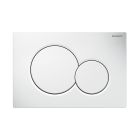 Geberit 115.770.11.5 Sigma01 Dual-flush Plates For Sigma Series In-wall Toilet Systems In Alpine White