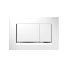 Geberit 115.883.KJ.1 Sigma 30 Dual Flush Plate Sigma Series In-wall Toilet Systems in White with Polished Chrome Accent
