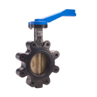 Legend 116-602 T-365AB Ductile Iron Lug Type Butterfly Valve, Aluminum Bronze Disc, 10 Postion Lever Handle-EPDM Seat Lug 2-1/2"