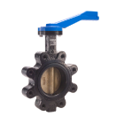 Legend 116-604 T-365AB Ductile Iron Lug Type Butterfly Valve, Aluminum Bronze Disc, 10 Postion Lever Handle-EPDM Seat Lug 4"