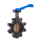 Legend 116-607 T-365AB Ductile Iron Lug Type Butterfly Valve, Aluminum Bronze Disc, 10 Postion Lever Handle-EPDM Seat Lug 8"