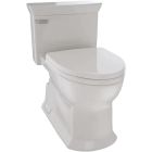 Toto MS964214CEFG#12 Eco Soirée® One Piece Elongated 1.28 GPF Universal Height Skirted Toilet with CEFIONTECT in Sedona Beige