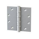 Merit Metal 121BB-4"x4" Polished Chrome Heavy Duty Four Ball Bearing Hinge