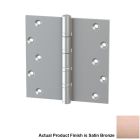 Merit Metal 121BB-6"x6" Satin Bronze Heavy Duty Four Ball Bearing Hinge