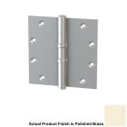 Merit Metal 125BB-5"x5" Polished Brass Heavy Duty Two Ball Bearing Hinge