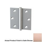 Merit Metal 125P-3"x3" Satin Bronze Plain Bearing Door Hinge