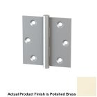 Merit Metal 125P-3"x3" Polished Brass Plain Bearing Door Hinge