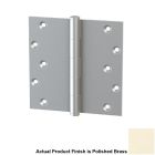 Merit Metal 125P-6"x6" Polished Brass  Plain Bearing Door Hinge
