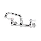 Krowne Metal 12-806L Silver 1.8 GPM 8" Center Wall Mounted Kitchen Faucet with 6" Spout in Chrome Plated
