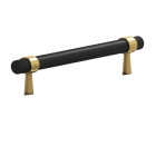 Colonial Bronze 1302 Series Pull Satin Nickel with Polished Brass