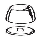 Wal-rich 1348002 White Plastic Bolt Cap, Molded Prongs