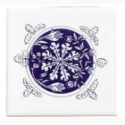 Kohler 14200-RC-0 Provincial Decorative field tile, Cobalt Blue medallion in white