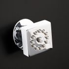Lacava 1471A-BG Kubista Wall-mount rectangular shower arm with flange. D: 14 3/8", H: 1 1/8". in Brushed Gold