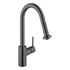 Hansgrohe 14877341 Talis S² HighArc Kitchen Faucet, 2-Spray Pull-Down, 1.75 GPM in Brushed Black Chrome