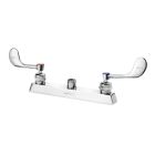 Krowne 15-5Xxl-W Royal Series 8" Deck Mount Faucet Body With Vandal Resistant Wrist Blades Handles In Solid Chrome Plated