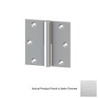 Merit Metal 152 3.5" H X 3.5" W Left Hand Lift off Hinge in Satin Chrome