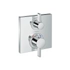 Hansgrohe 15714001 Ecostat Square Thermostatic Trim with Volume Control and Diverter in Chrome (Rough Sold Separately)