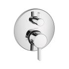 Hansgrohe 04230000 Ecostat Thermostatic Trim S with Volume Control in Chrome (Rough Sold Separately)