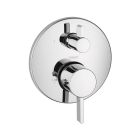 Hansgrohe 04231000 Ecostat Thermostatic Trim S with Volume Control and Diverter in Chrome (Rough Sold Separately)