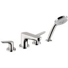 Hansgrohe 04766000 Focus 4-Hole Roman Tub Set Trim with 1.8 GPM Handshower in Chrome