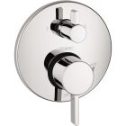 Hansgrohe 04447000 Ecostat Pressure Balance Trim S with Diverter in Chrome (Rough Sold Separately)
