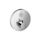 Hansgrohe 15744001 ShowerSelect S Thermostatic Trim for 1 Function, Round in Chrome (Rough Sold Separately)