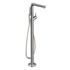 Hansgrohe 72413001 Talis S Floor Mounted Tub Filler with Built-In Diverter and 1.75 GPM Hand Shower in Polished Chrome (Rough Sold Separately)