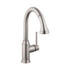 Hansgrohe 04215800 Talis C HighArc Kitchen Faucet, 2-Spray Pull-Down, 1.75 GPM in Steel Optic