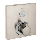 Hansgrohe 15762821 ShowerSelect Thermostatic Trim for 1 Function, Square in Brushed Nickel (Rough Sold Separately)