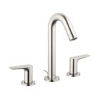 Hansgrohe 71533821 Logis Widespread Faucet 150 with Pop-Up Drain, 1.2 GPM in Brushed Nickel